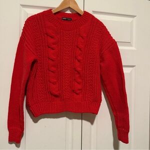 SHEIN Vibrant Red Knit Sweater M